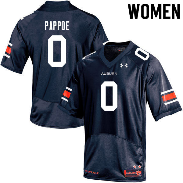 Women #0 Owen Pappoe Auburn Tigers College Football Jerseys Sale-Navy - Click Image to Close